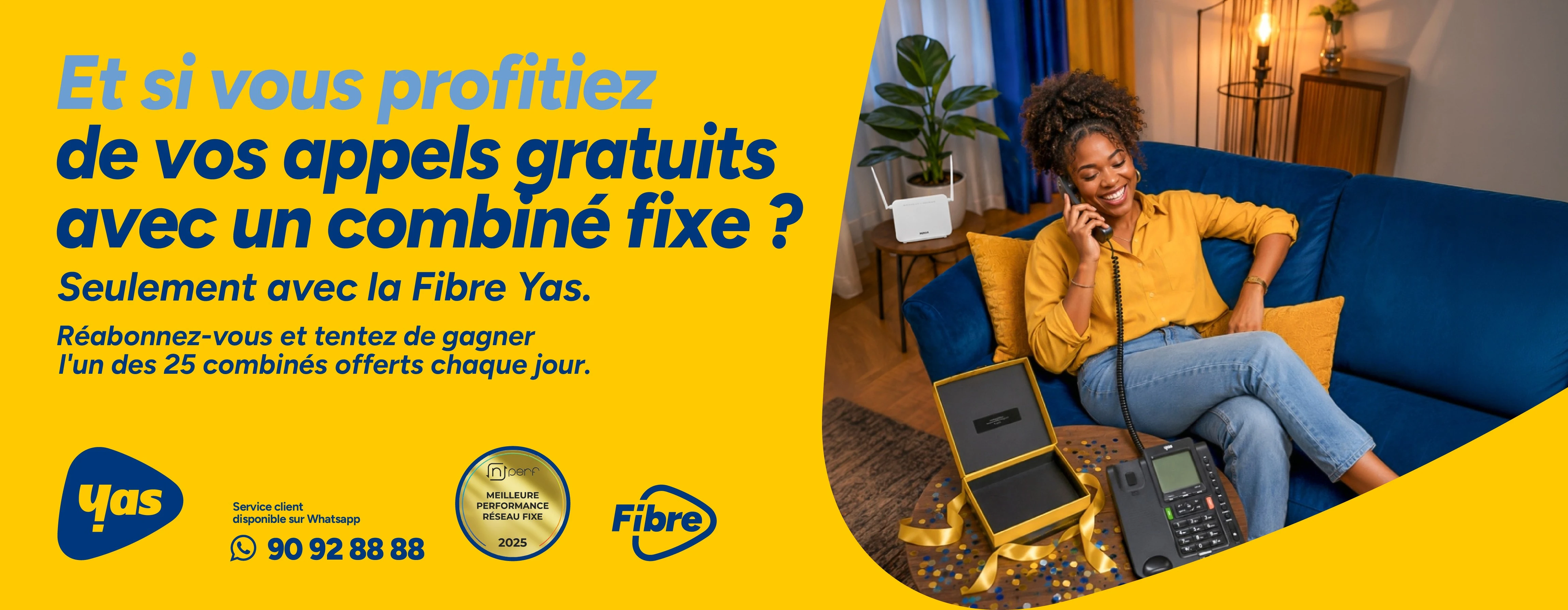 Bannière promotionnelle Fibre Yas Togo